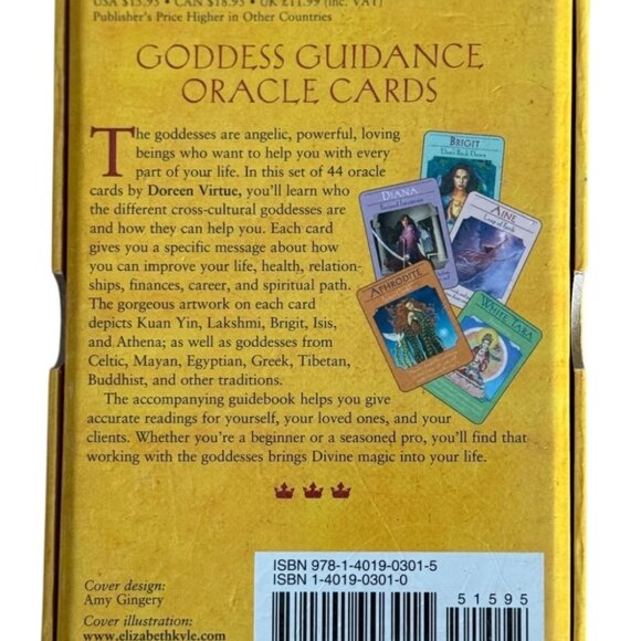 Goddess Guidance Oracle Cards Doreen Virtue OOP 44 Deck & Book Gilded - Picture 3 of 7